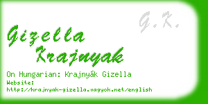 gizella krajnyak business card